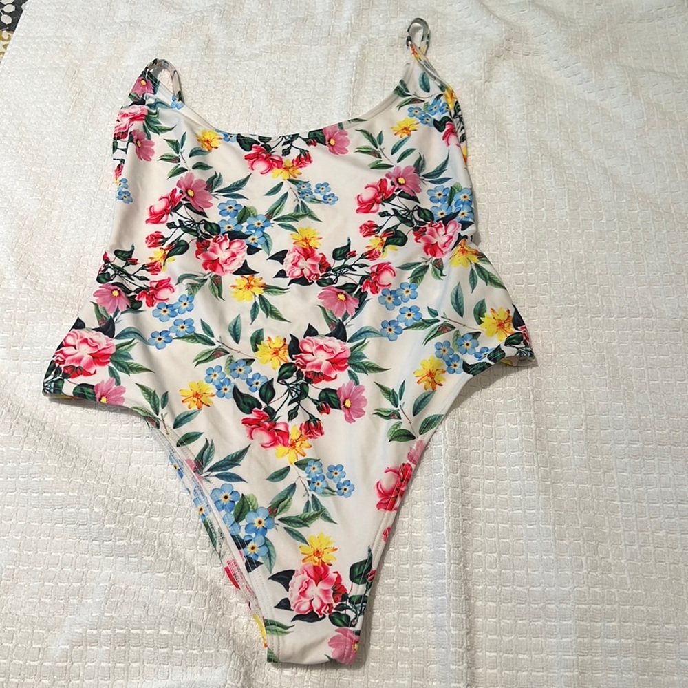 Floral one piece swimsuit